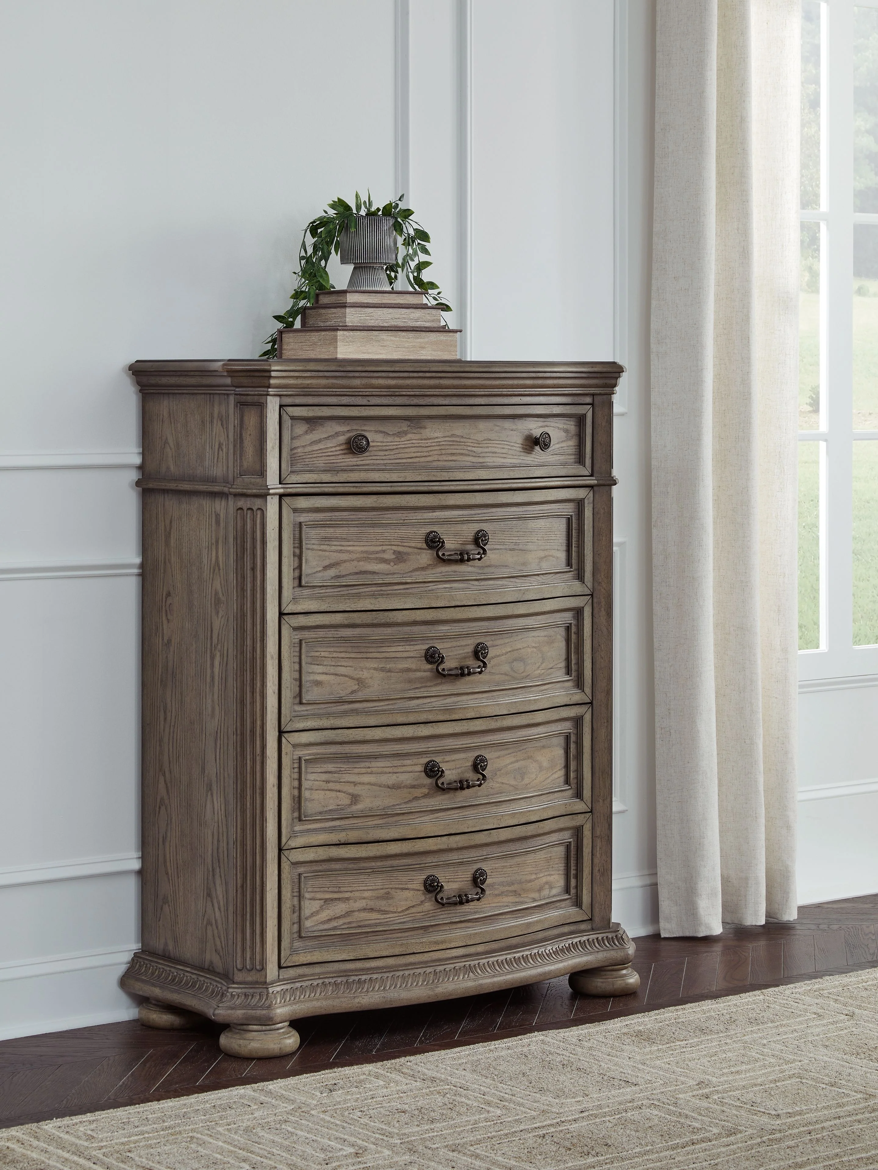 Ardenfield - Five Drawer Chest - Light Brown - Image 3