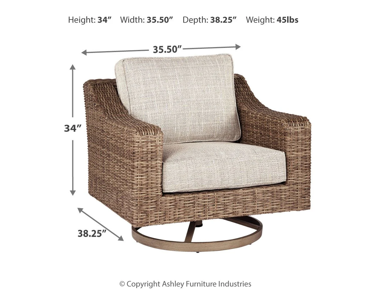Beachcroft - Swivel Lounge Chair - Image 5
