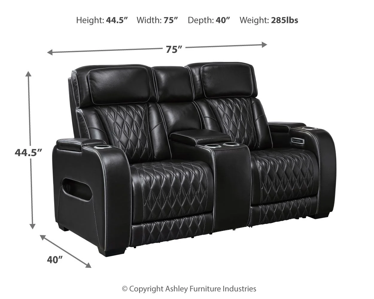 Boyington - Power Reclining Loveseat With Console/Adj Hdrst - Image 8