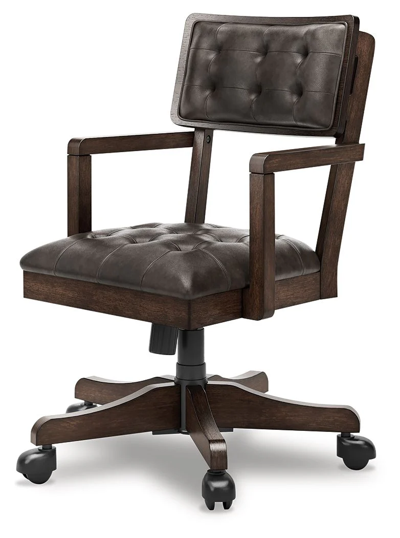 Breckington - Home Office Desk Chair - Dark Brown - Image 4