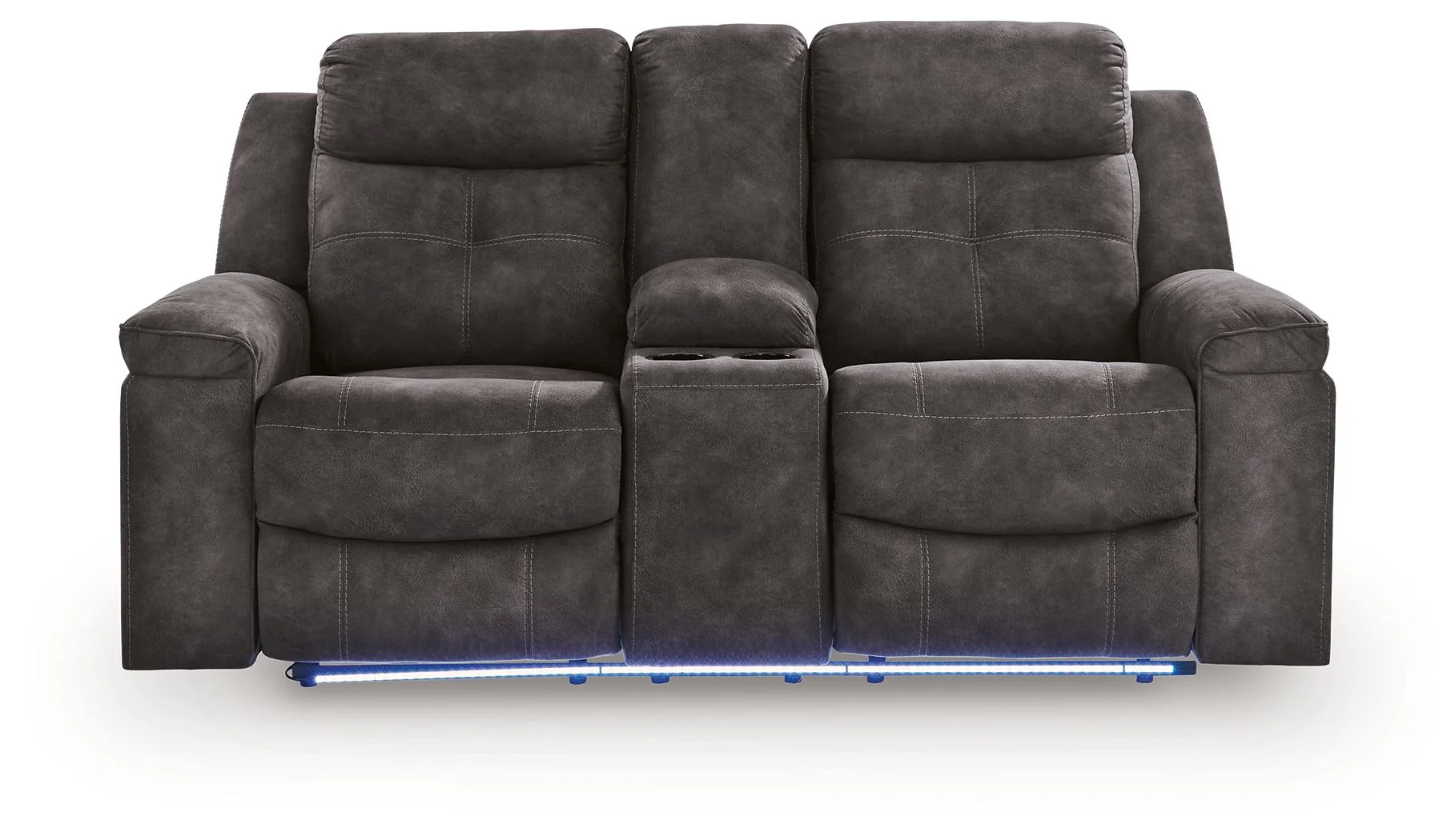 Brysonview - Double Reclining Loveseat With Console - Charcoal - Image 3