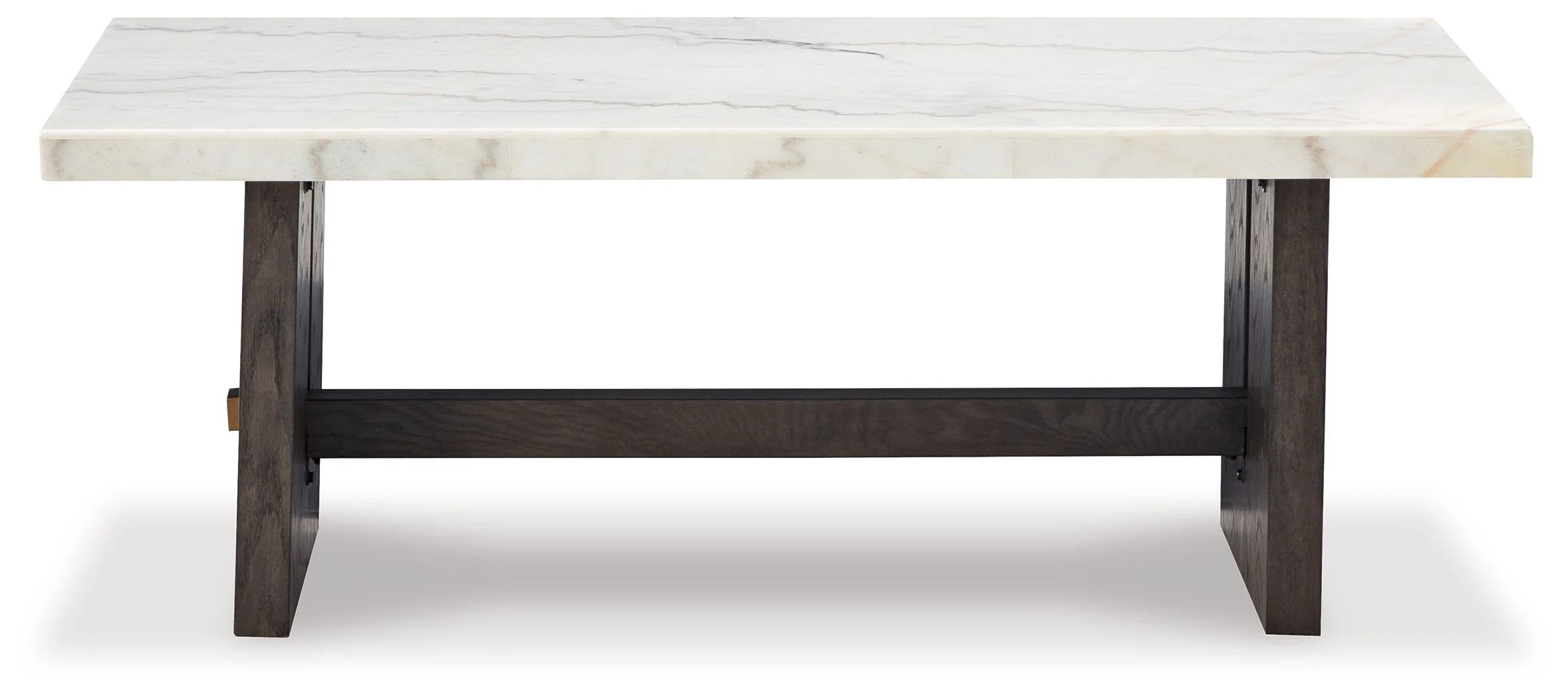 Burkhaus - Rectangular Cocktail Table - White / Dark Brown - Image 2
