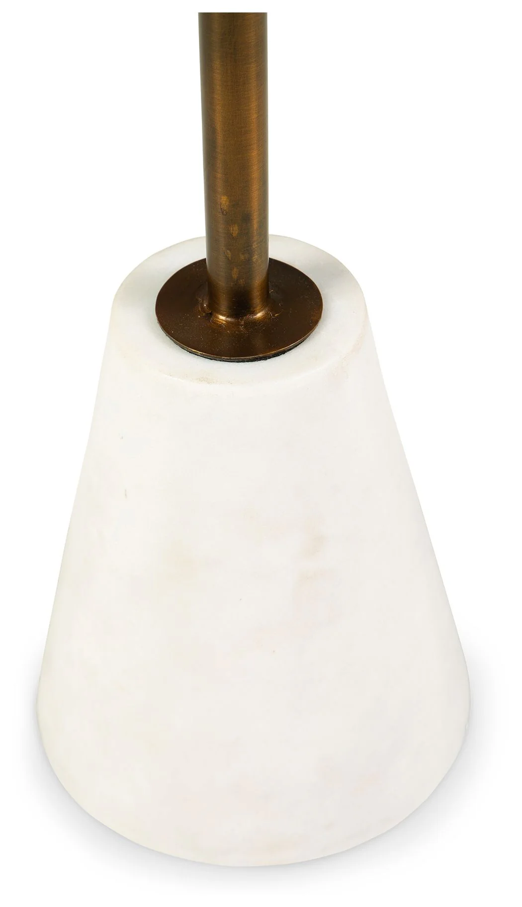 Caramont - Accent Table with White Base - Black / White / Gold Finish - Image 2