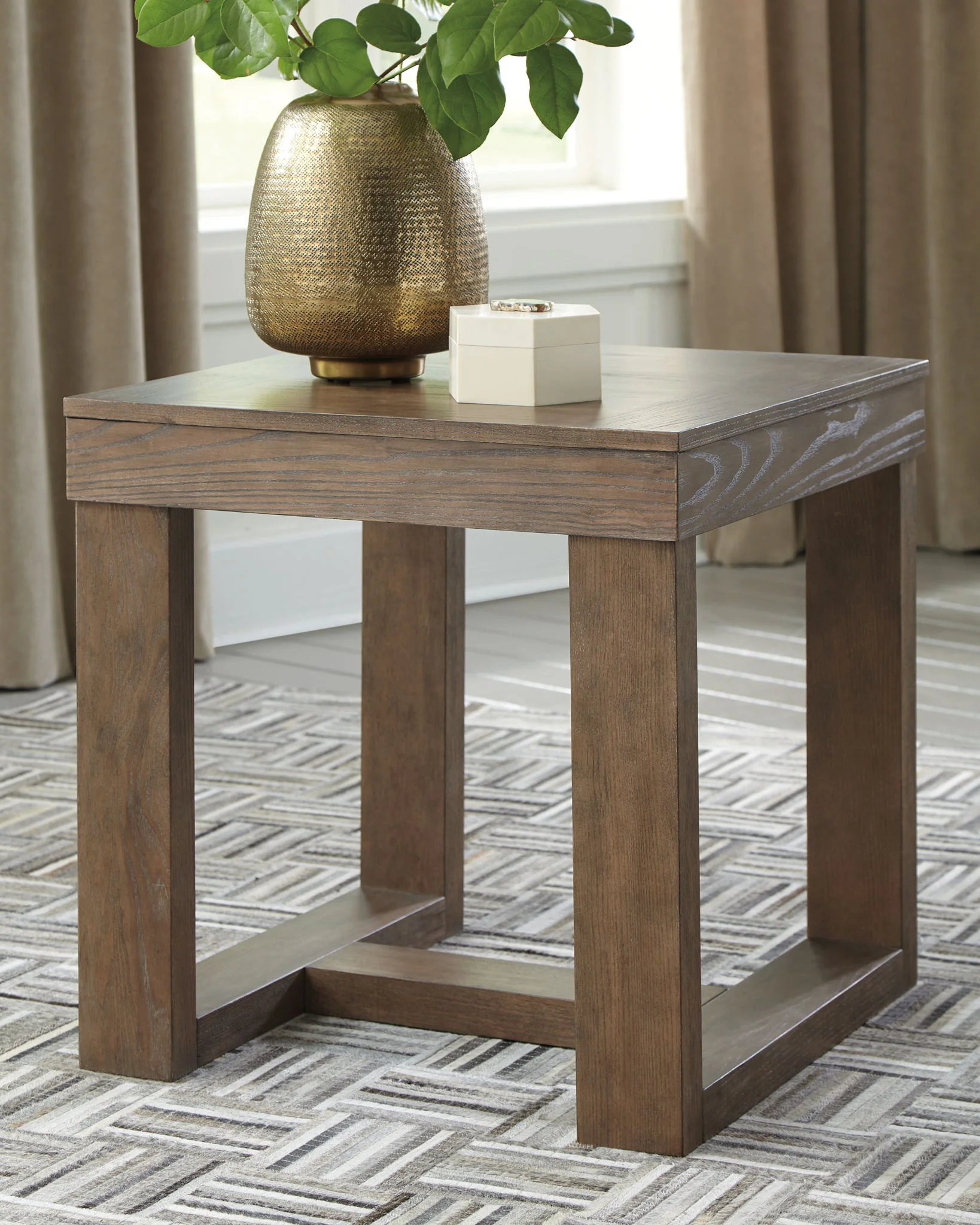 Cariton - Square End Table - Gray - Image 2