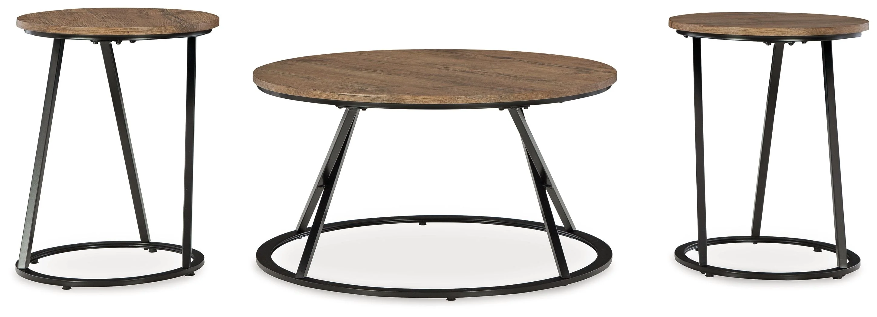 Cassbryn - Occasional Table Set (Set of 3) - Brown / Black - Image 2