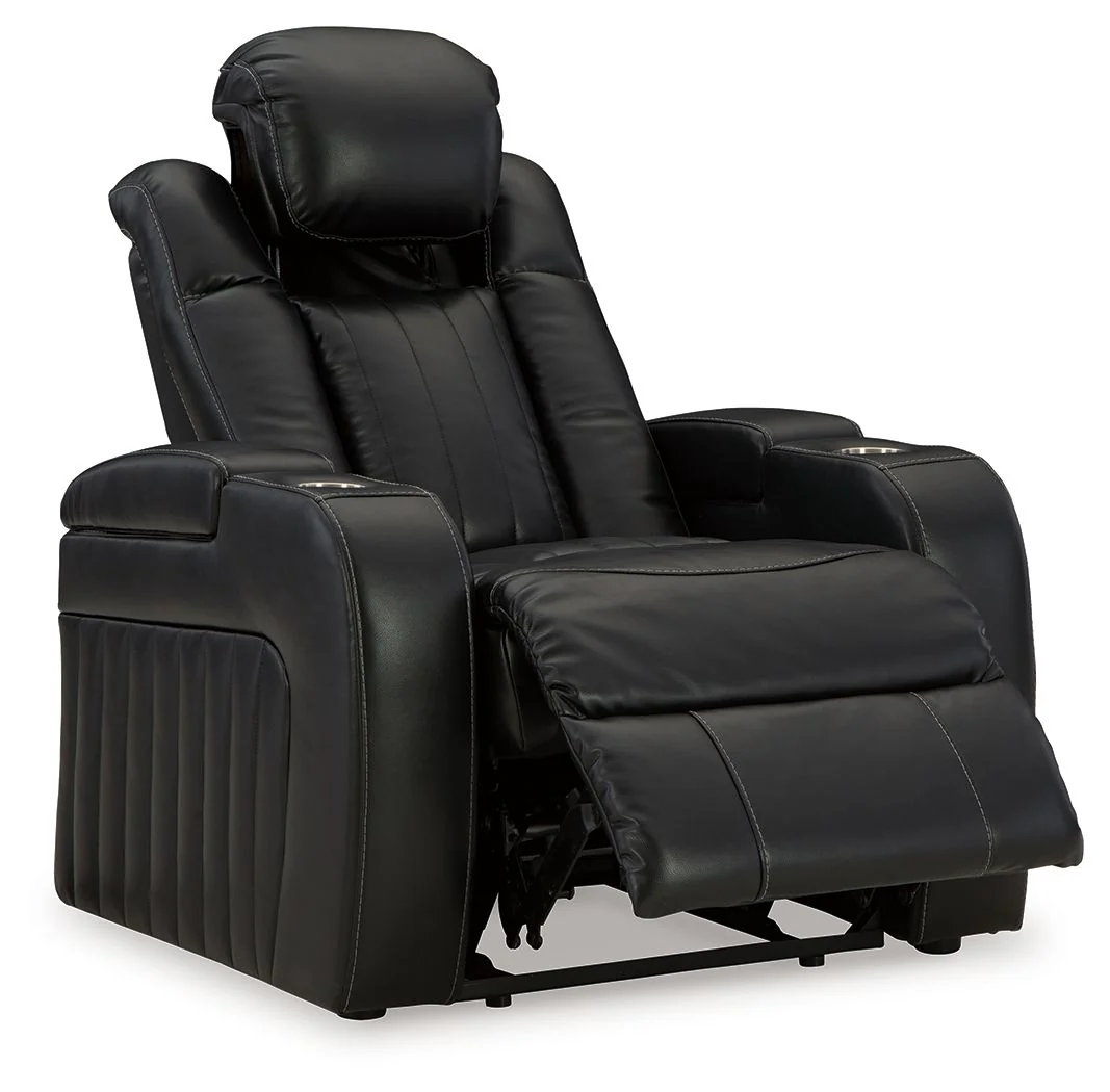 Caveman Den - Power Recliner/ Adj Headrest - Midnight - Image 4