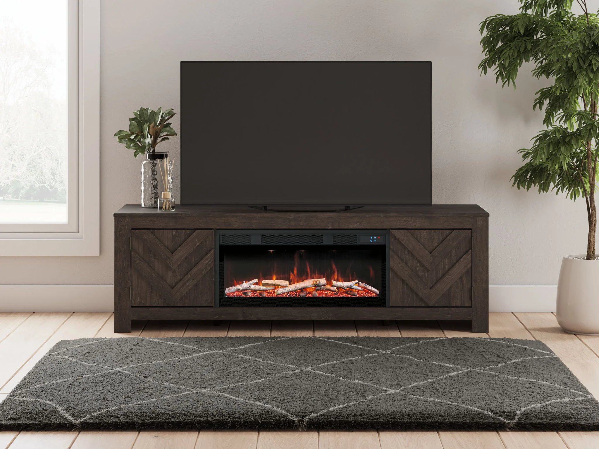 Cayboni - LG TV Stand With Fireplace Option - Image 22