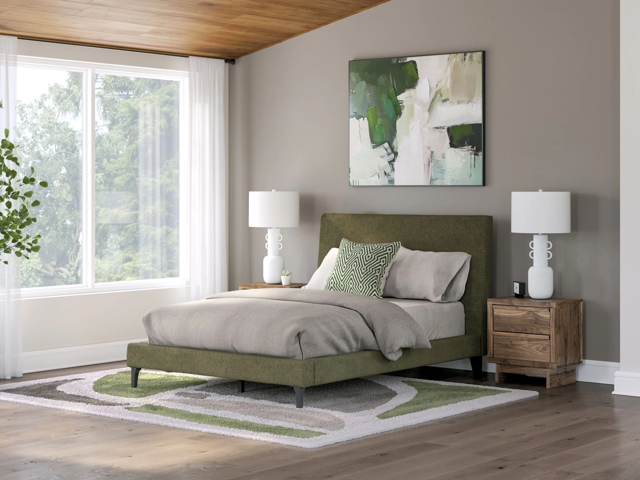 Chirason - Upholstered Bed With Roll Slats - Image 4