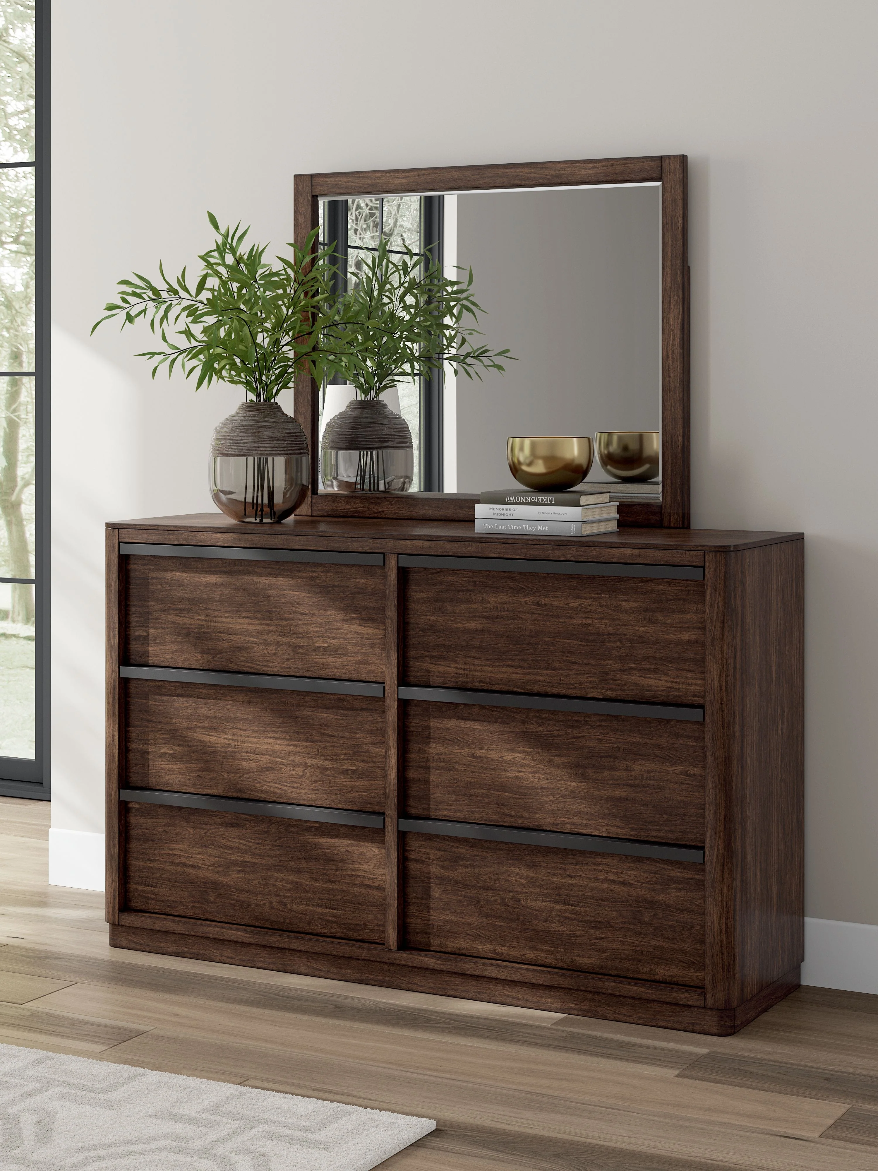 Dilenno - Dresser And Mirror - Dark Brown - Image 2
