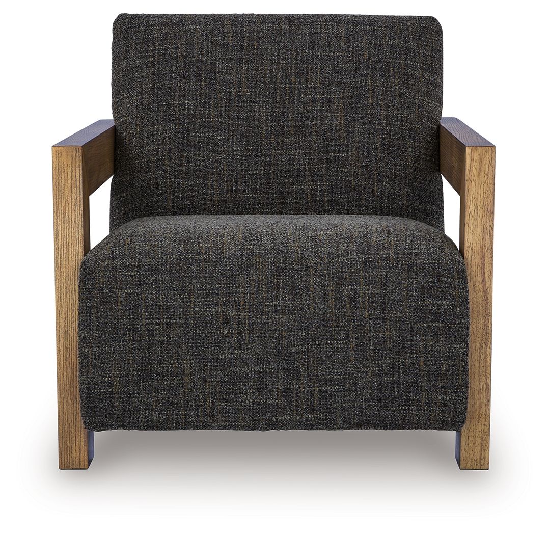 Dorney - Accent Chair - Charcoal / Brown - Image 2