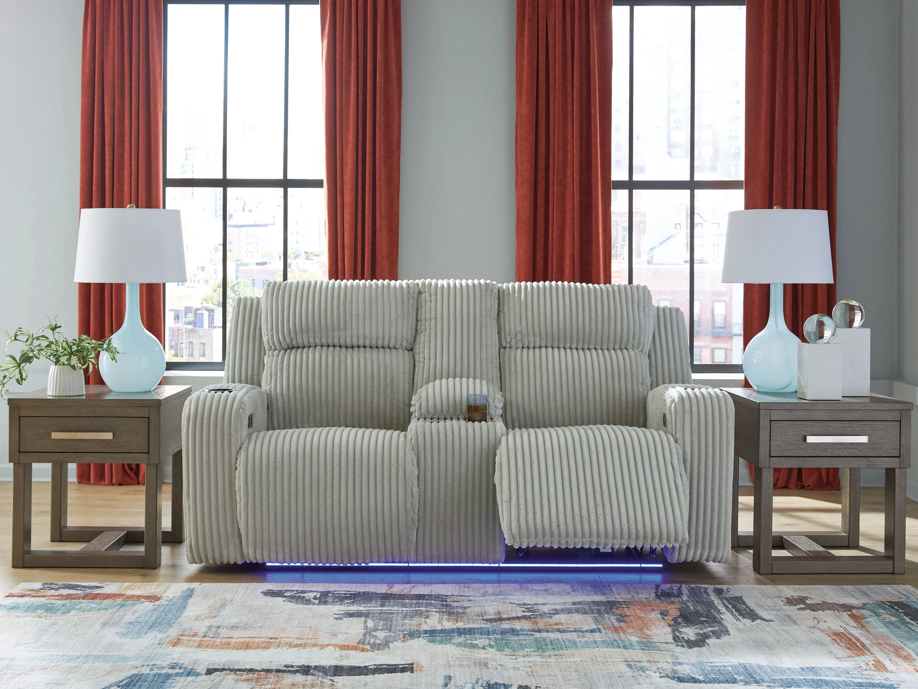 Forest Lake - Power Reclining Loveseat With Console / Adj Headrest - Image 4
