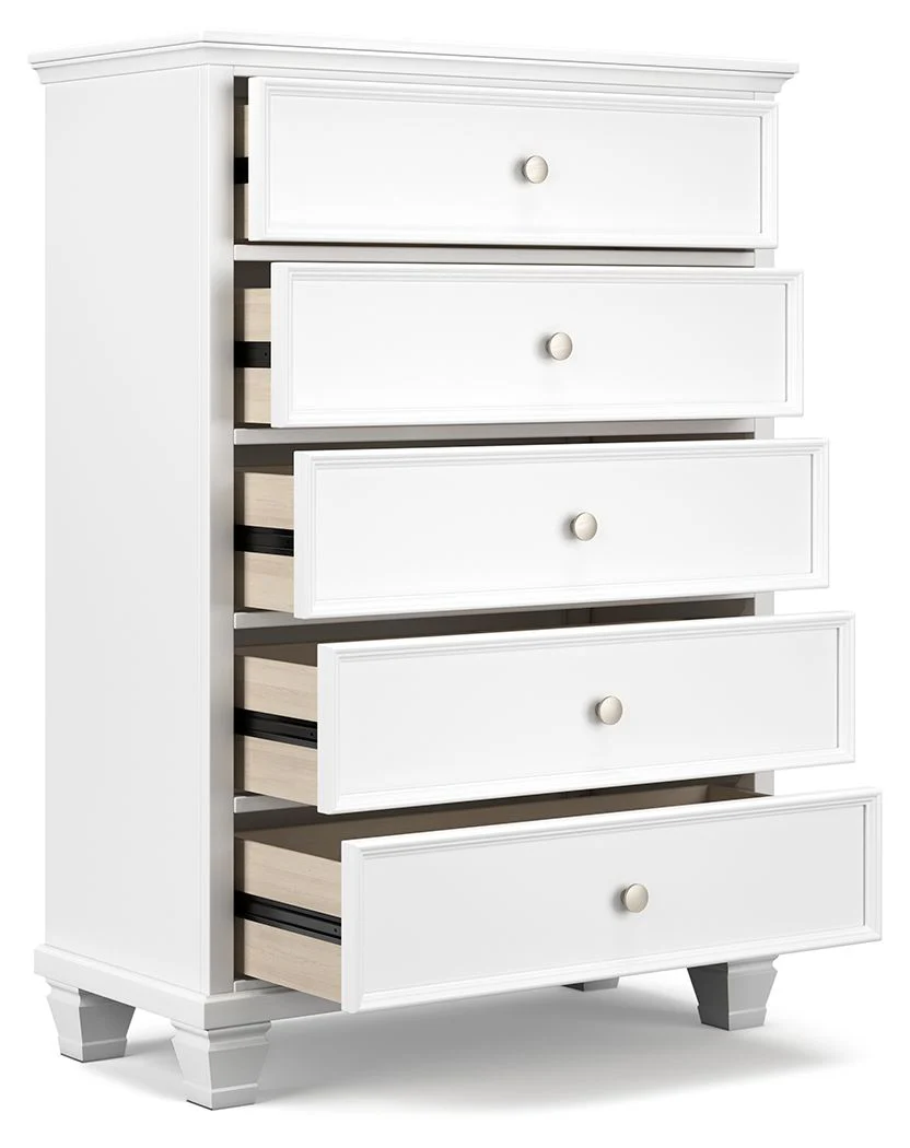 Fortman - Five Drawer Chest - White - Image 2