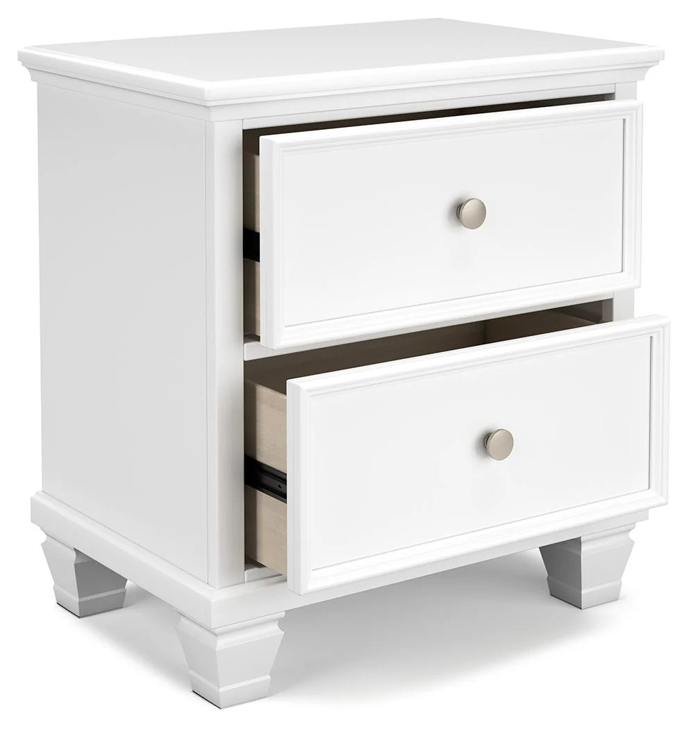 Fortman - Two Drawer Night Stand - White - Image 2