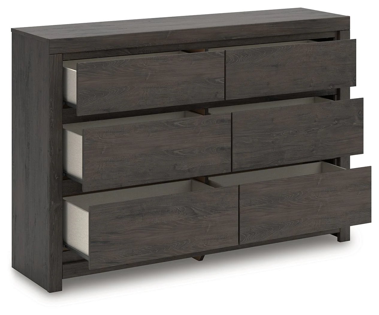 Fraluna - Six Drawer Dresser - Charcoal - Image 2