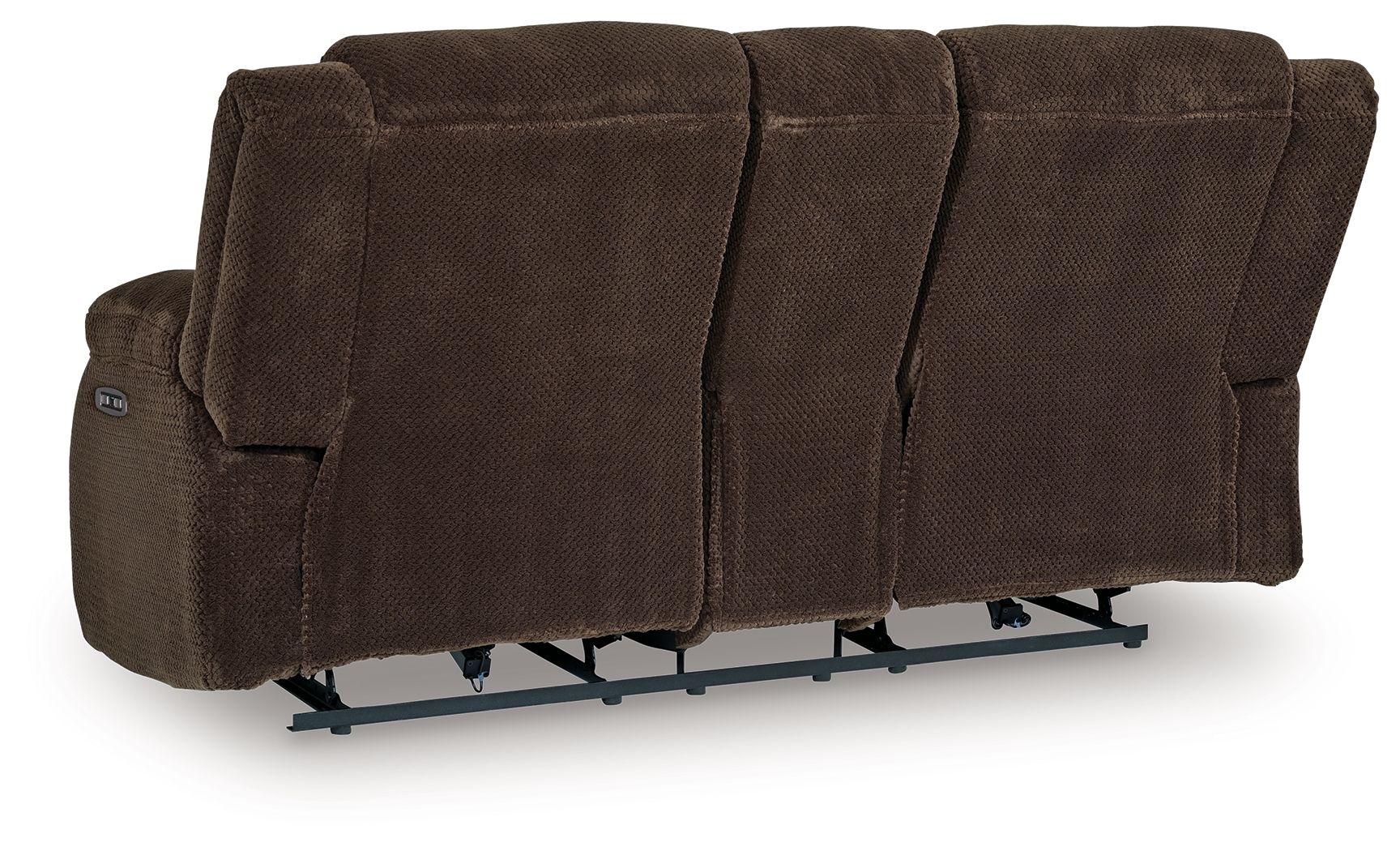 Free Wake - Double Relcining Power Loveseat With Console - Chocolate - Image 3