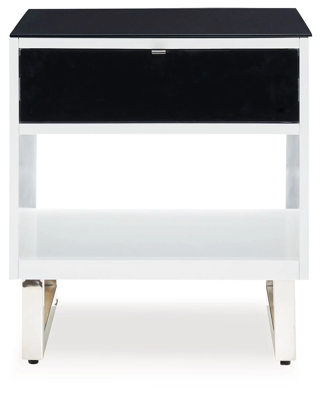 Gardoni - Rectangular End Table - White / Black - Image 2