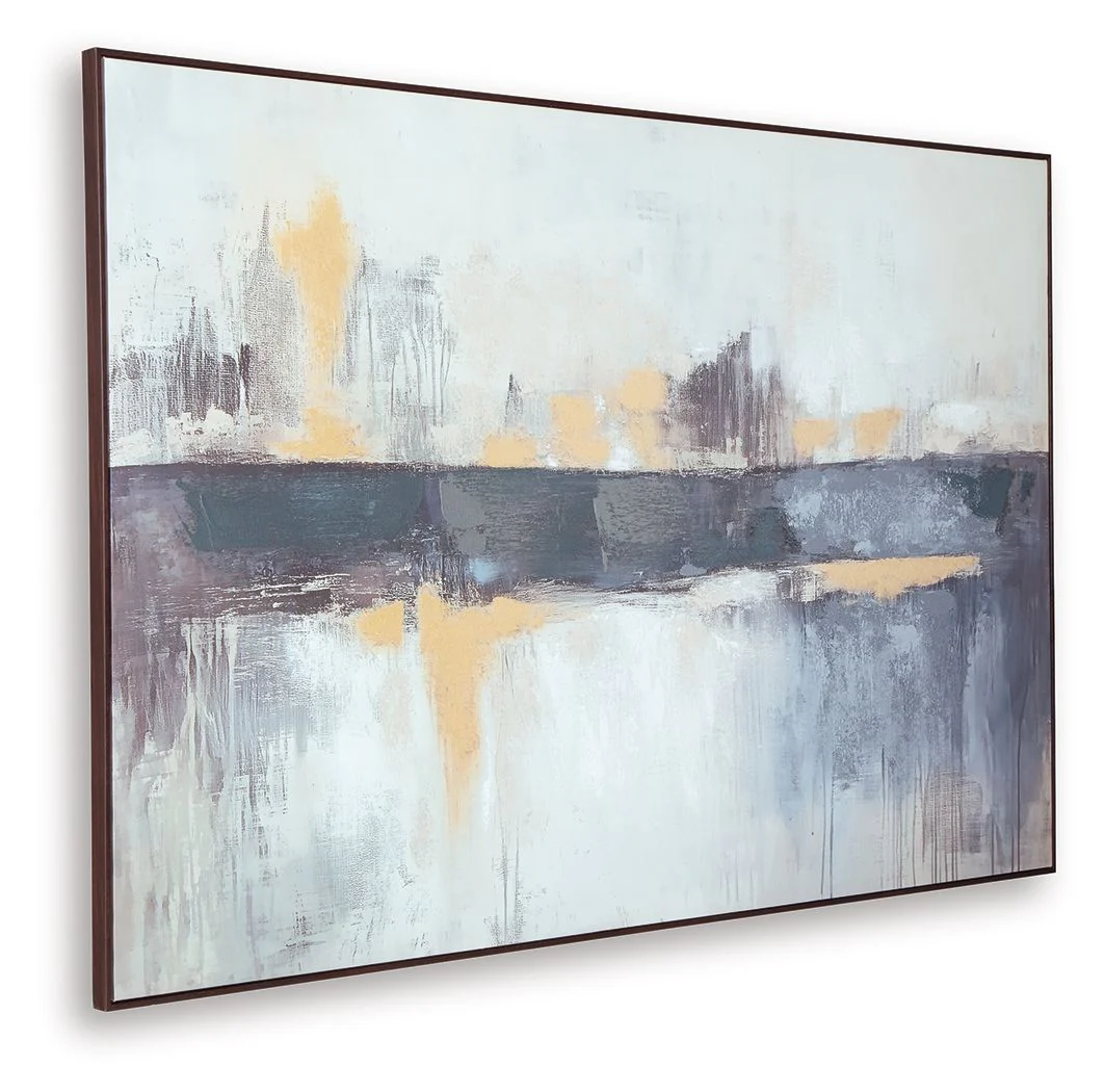 Gatesford - Wall Art - Blue / White / Tan - Image 4