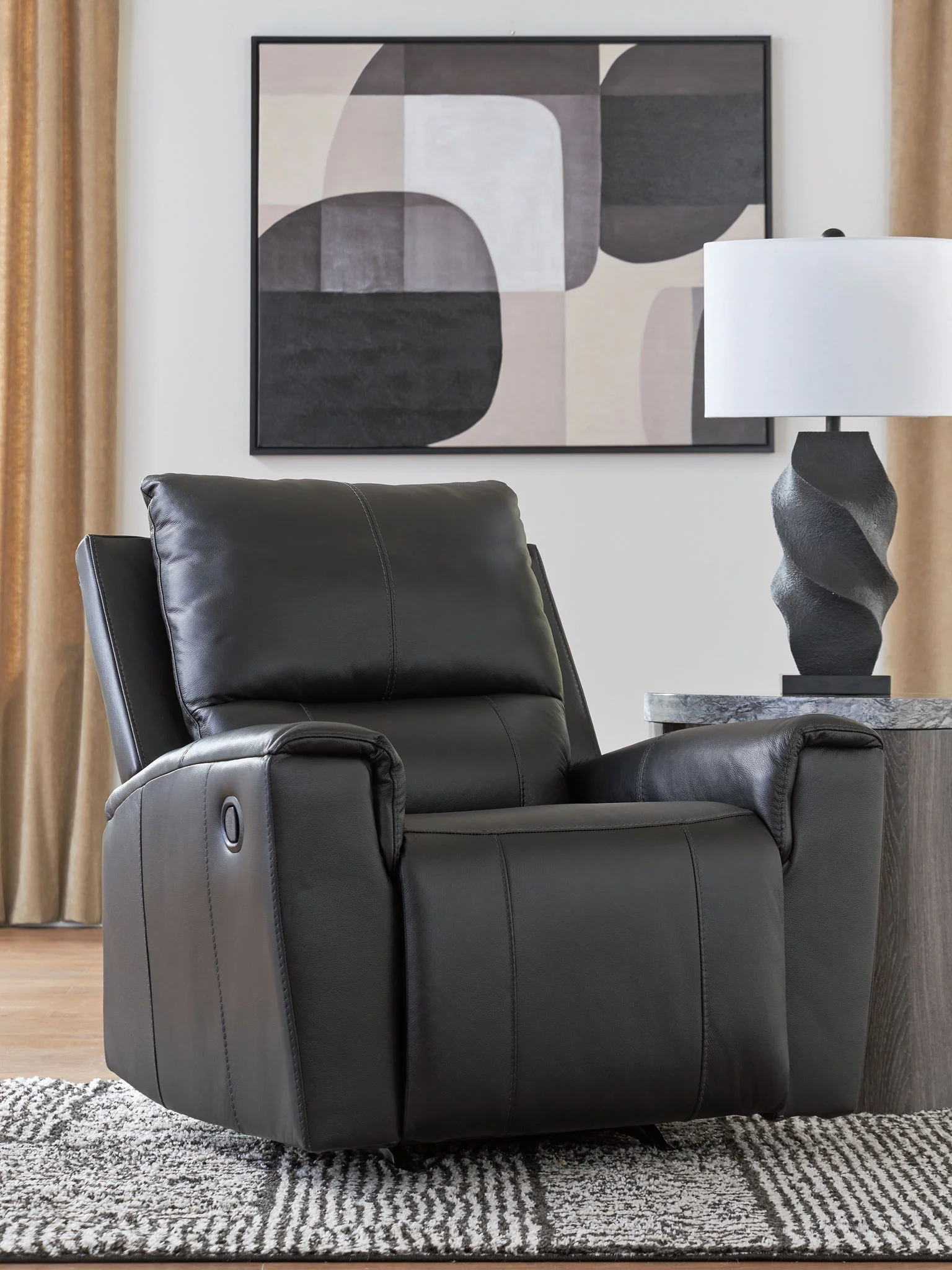 Glossmore - Rocker Recliner - Black - Image 4