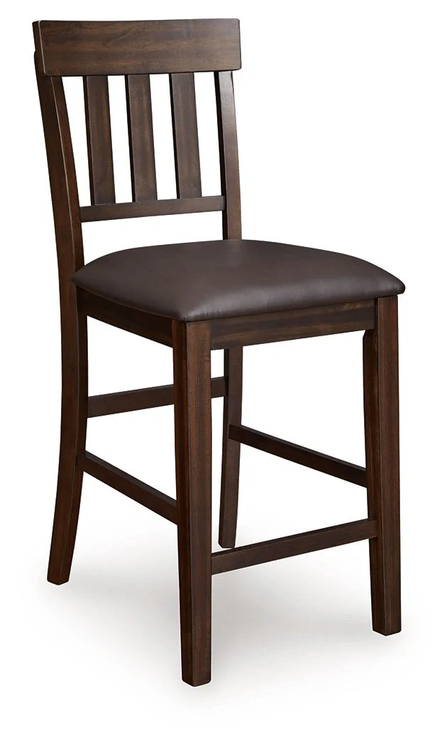 Haddigan - Upholstered Barstool (Set of 2) - Dark Brown - Image 4