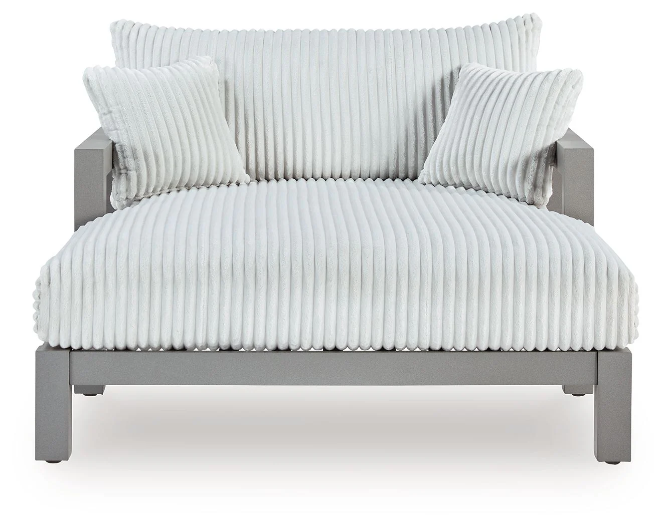 Hurley Park - Chaise Lounge With Cushion - Gray - Image 4