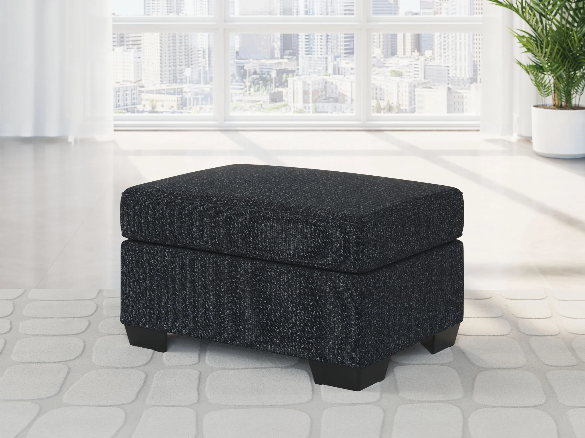 Jasmine Peaks - Ottoman - Coal - Image 3