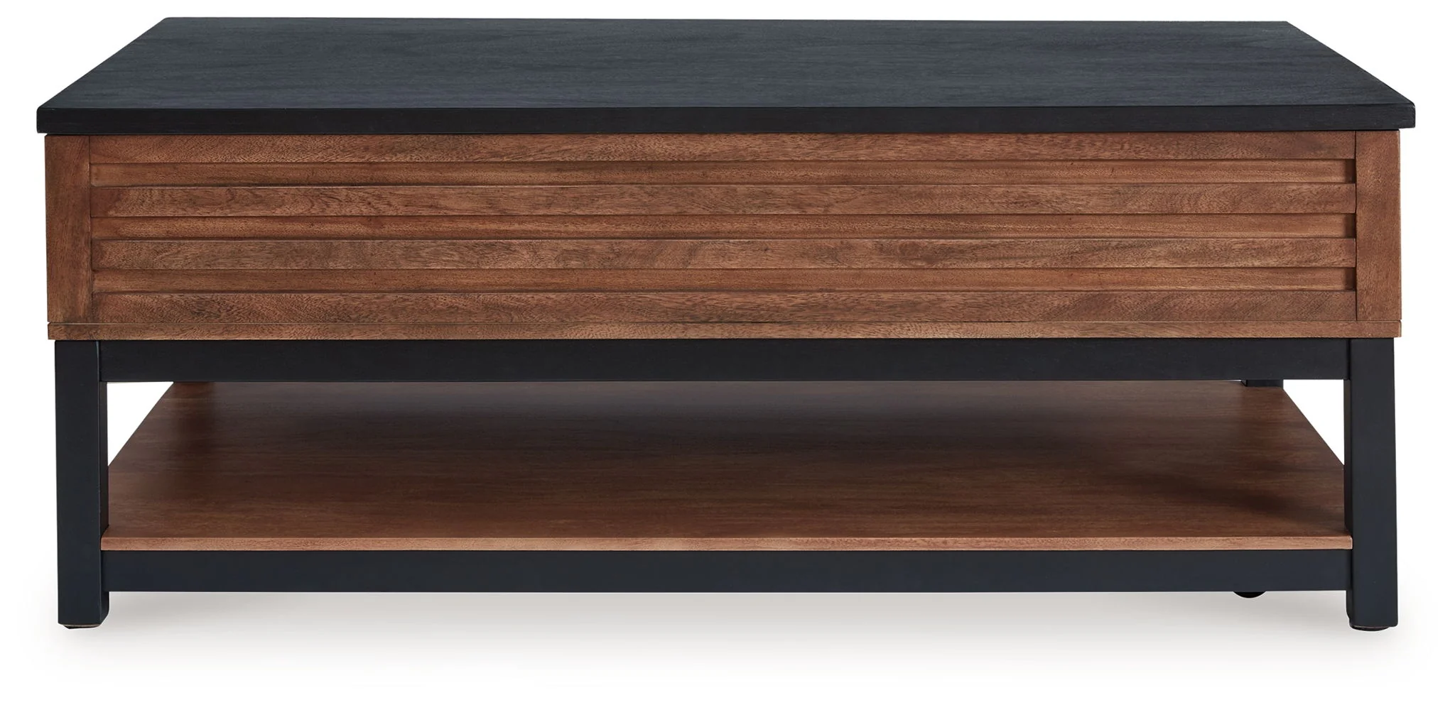 Kallari - Lift Top Cocktail Table - Warm Brown / Black - Image 3