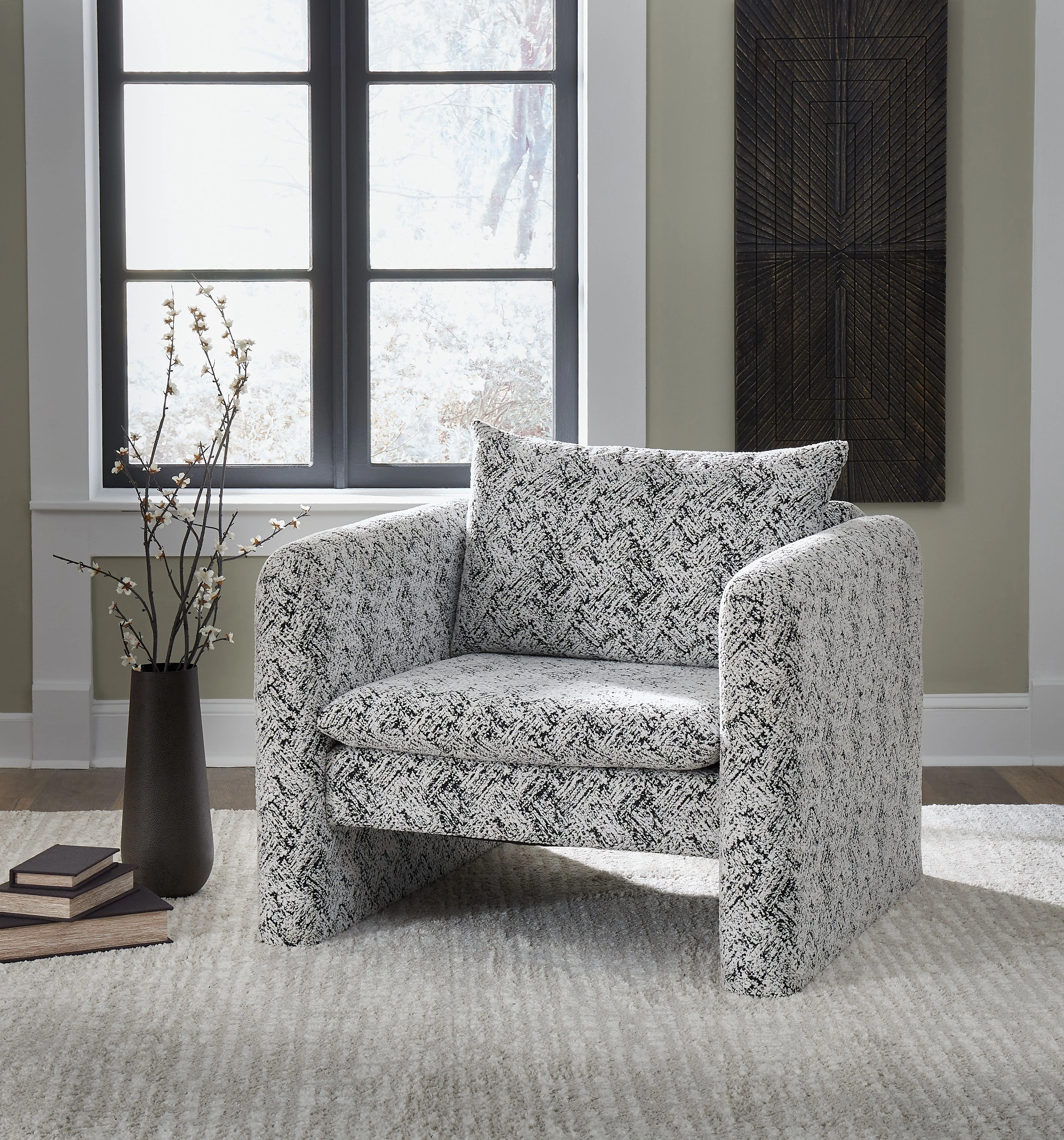 Kenbell - Accent Chair - Black / White - Image 3