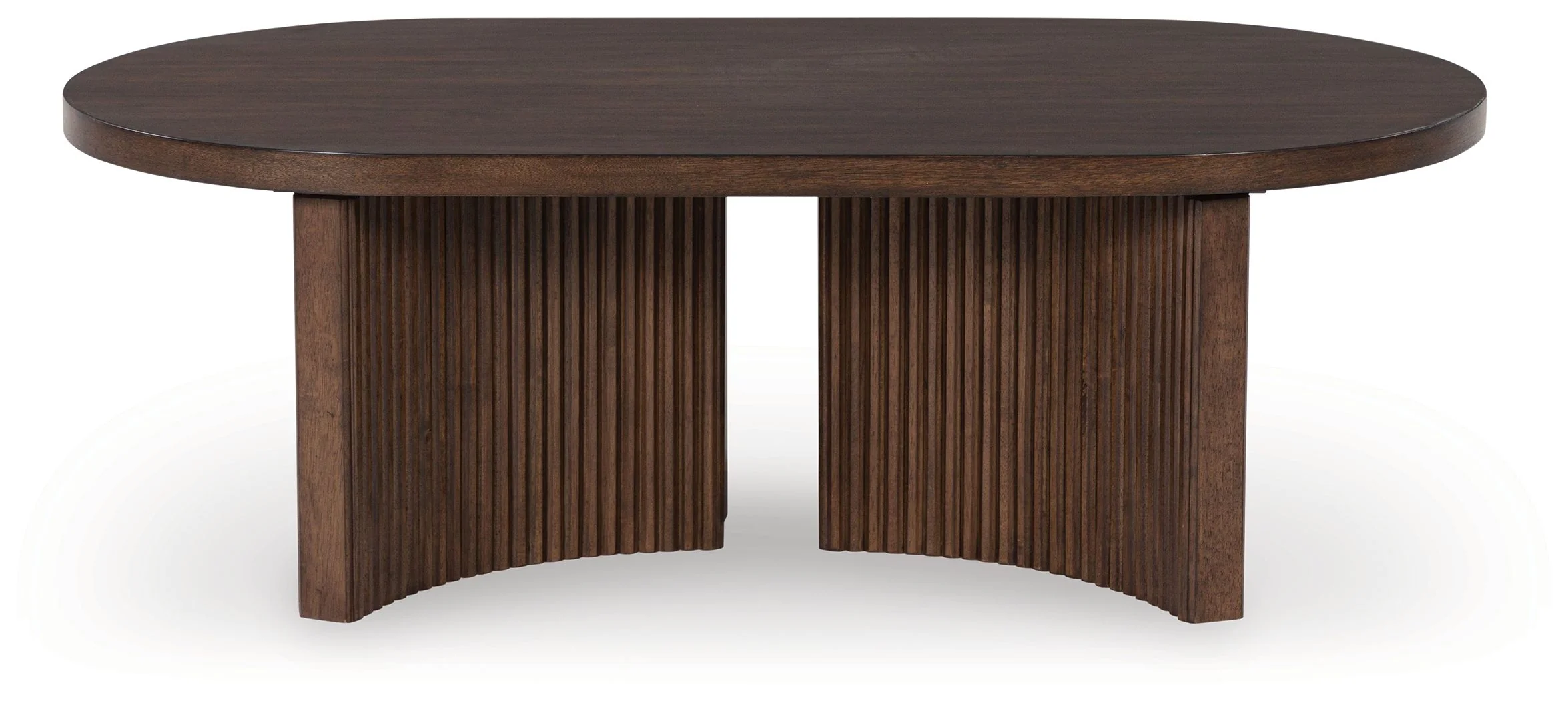 Korestone - Oval Cocktail Table - Dark Brown - Image 2