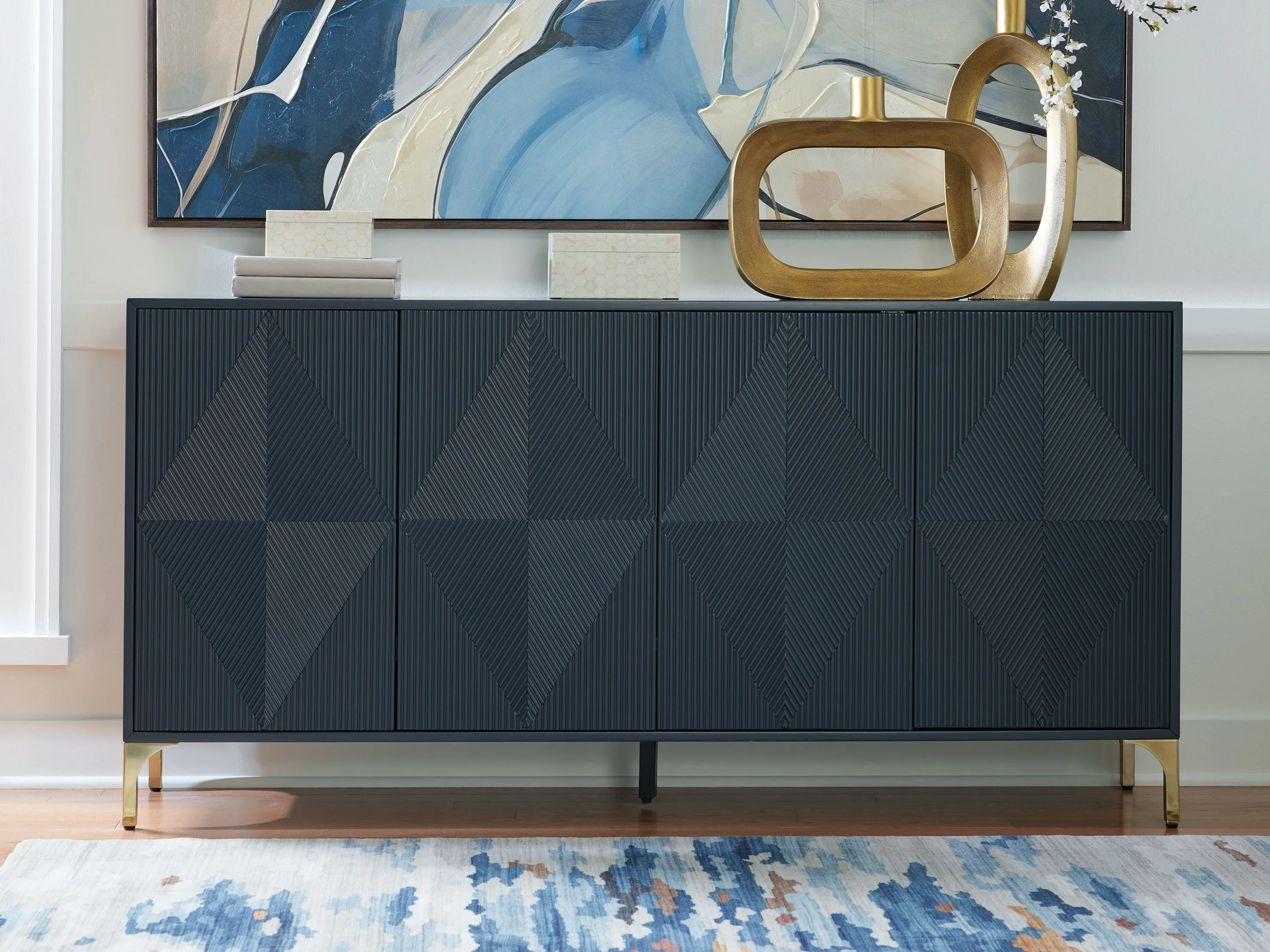 Loirwick - Accent Cabinet - Dark Blue - Image 3