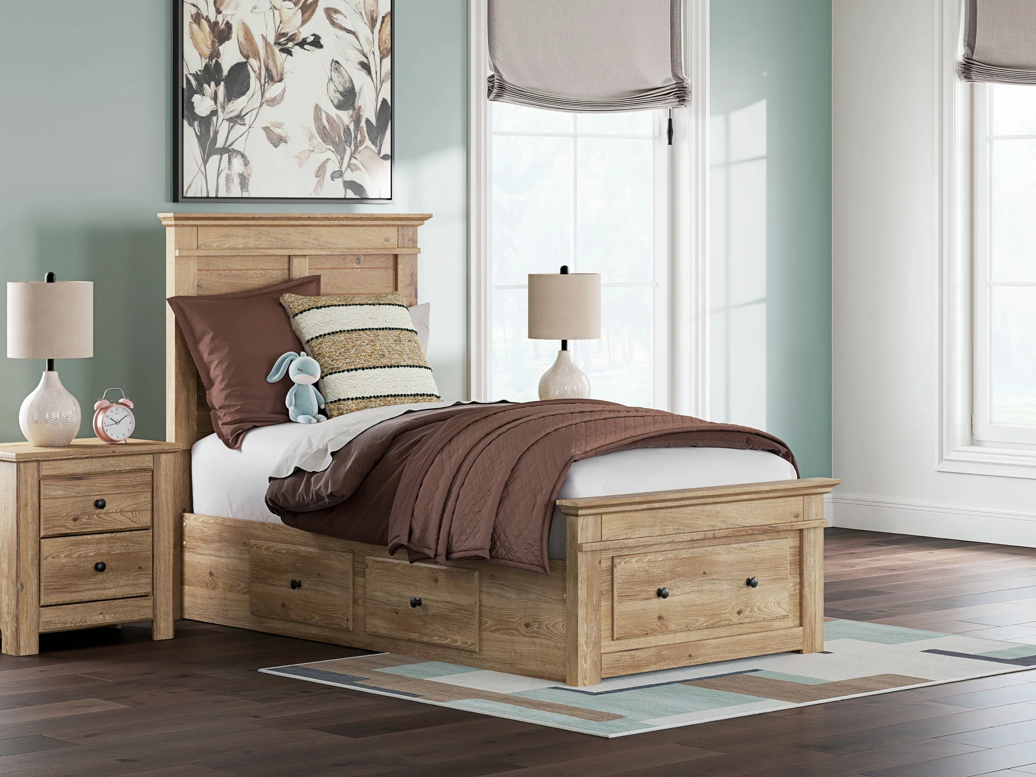 Makidern - Panel Storage Bed With 2 Under Bed Storage Units - Image 28