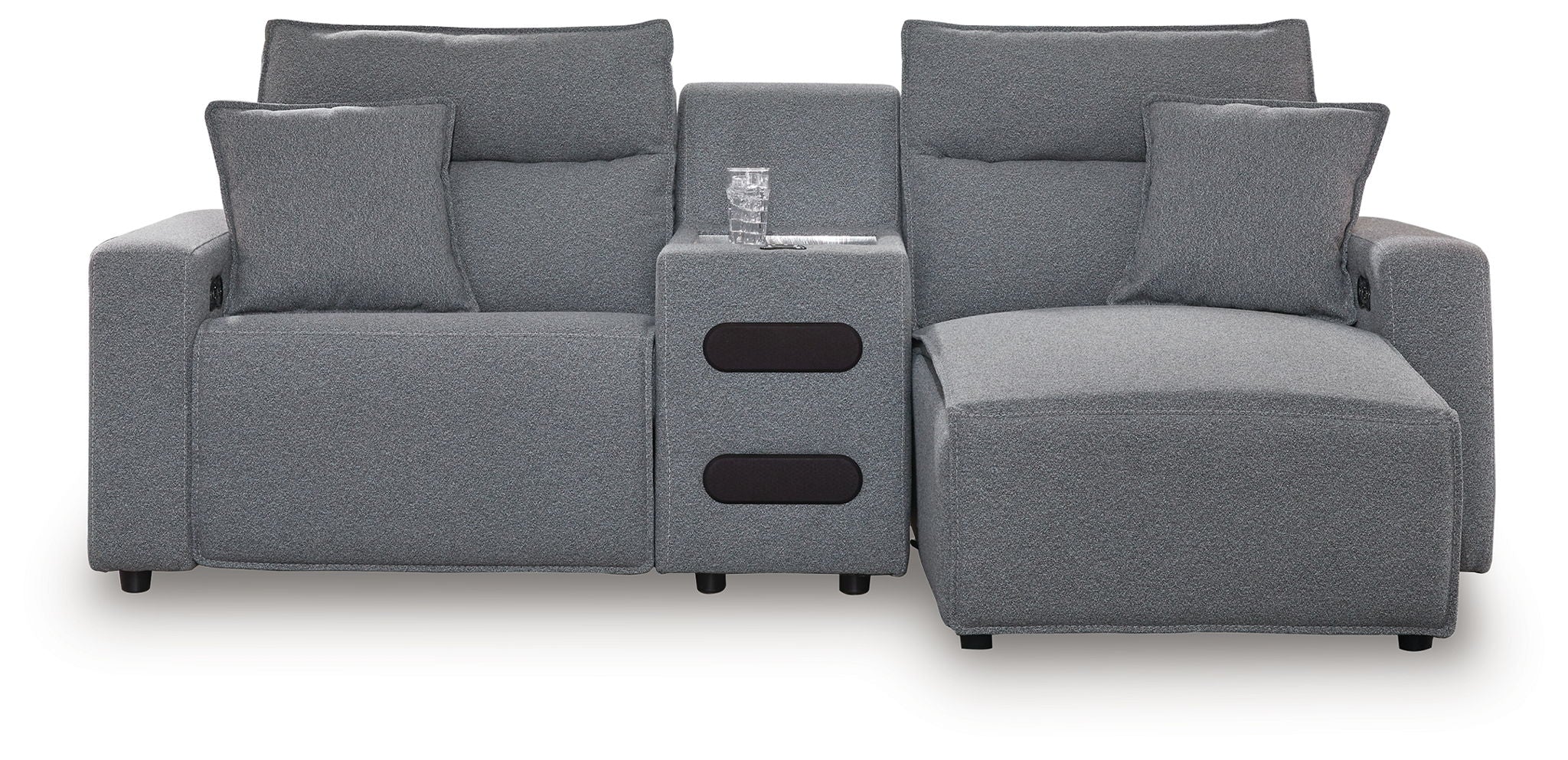 Modmax II - Reclining Sectional - Salt And Pepper - Image 3