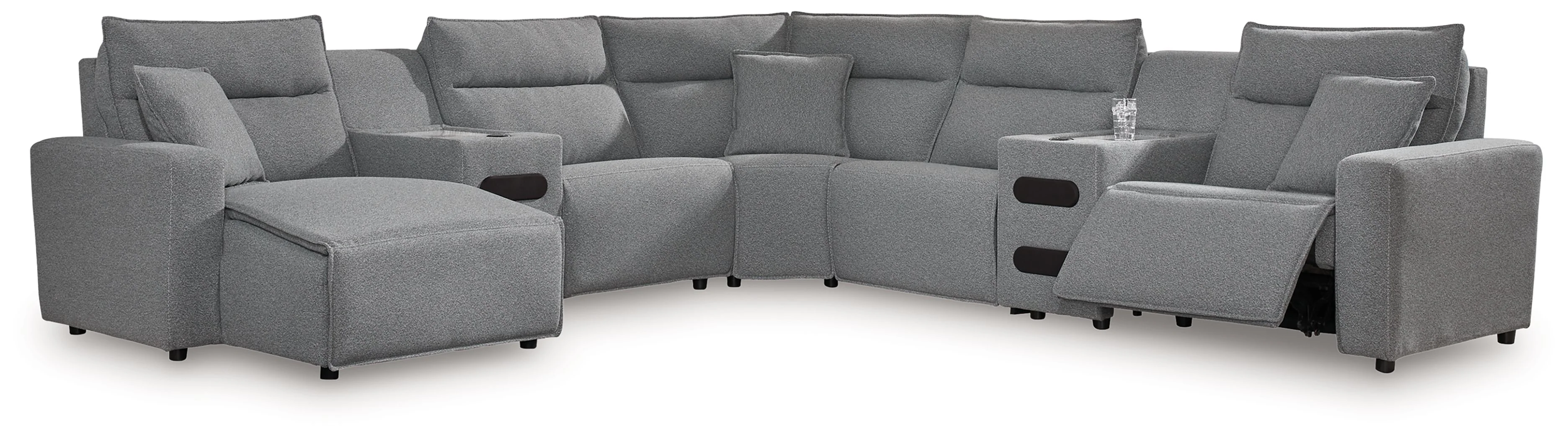 Modmax II - Reclining Sectional - Salt And Pepper - Image 9
