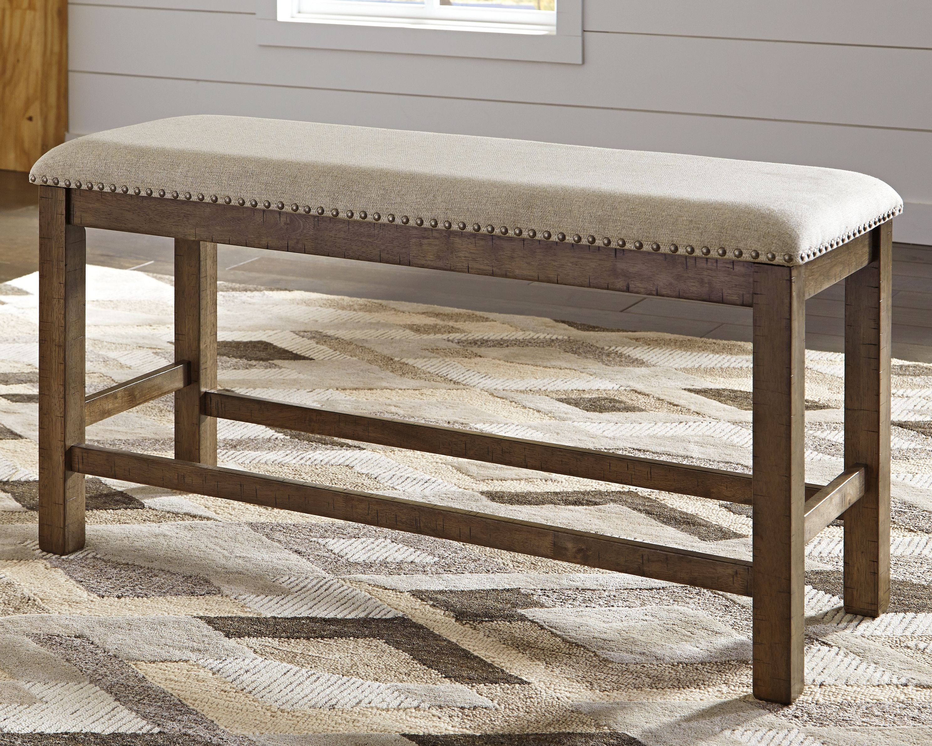 Moriville - Double UPH Bench  - Beige - Image 3
