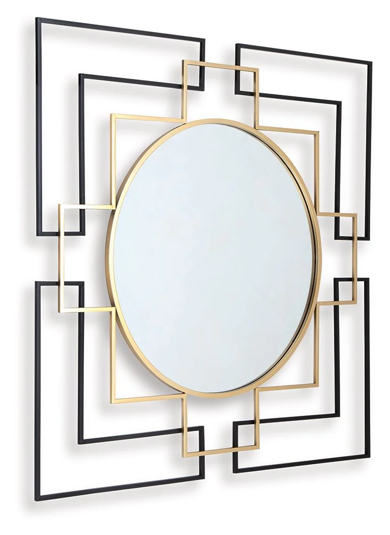Oceanal - Accent Mirror - Black / Gold Finish - Image 2