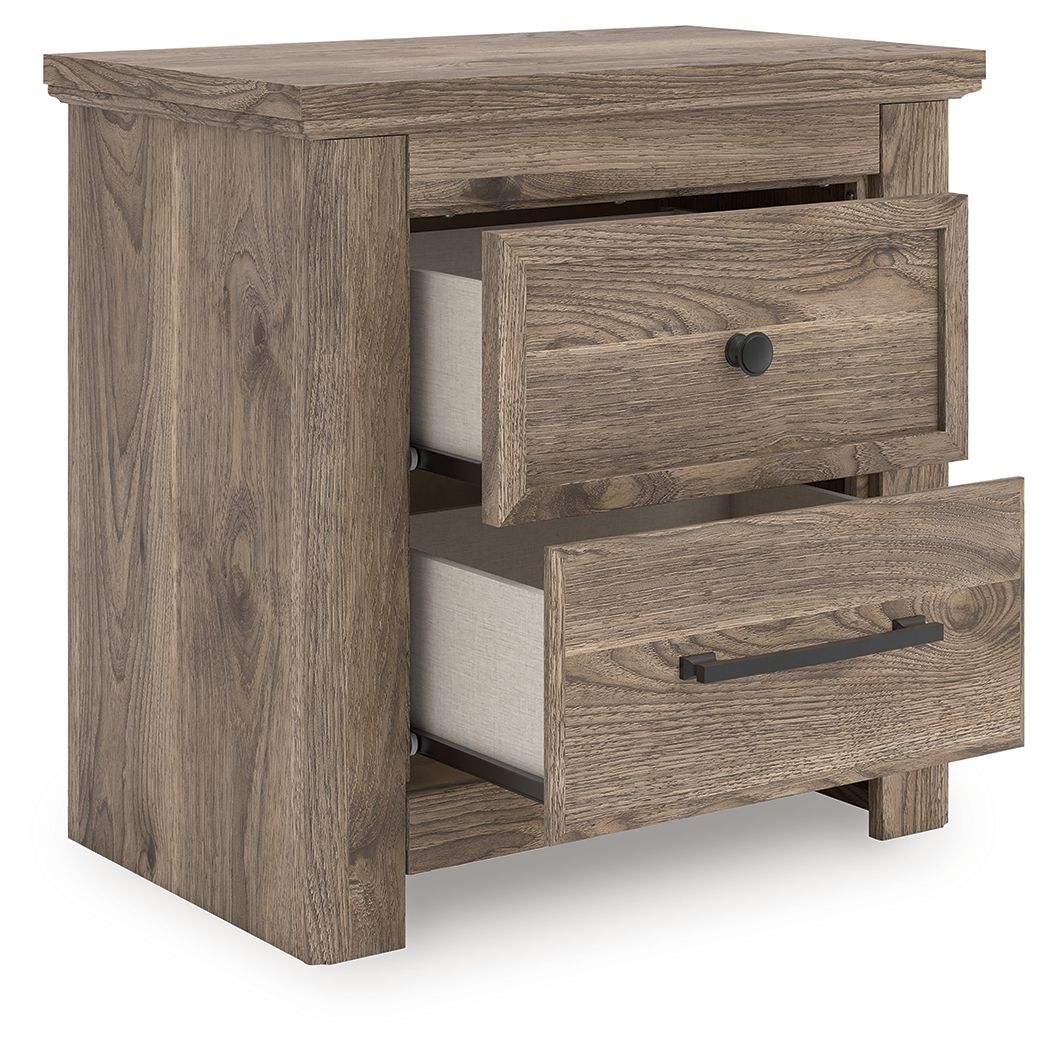 Rusticott - Two Drawer Night Stand - Brown - Image 4