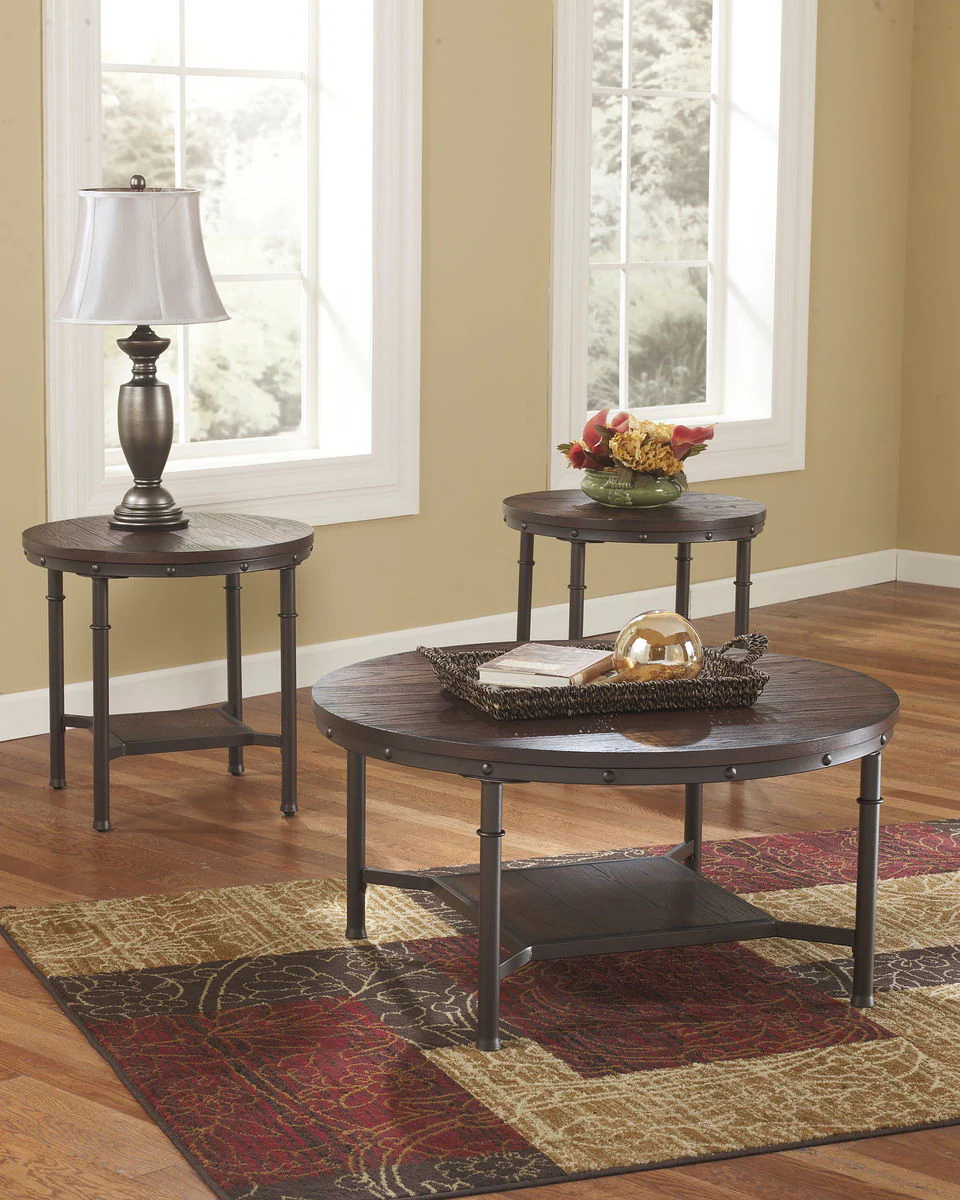 Sandling - Rustic Brown - Occasional Table Set (3/CN)