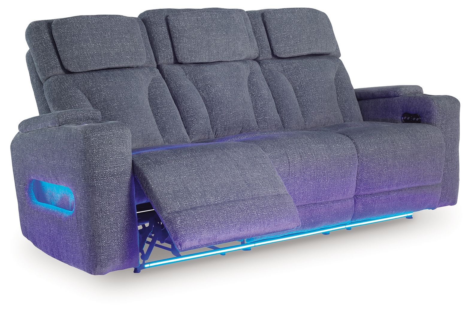 Studio Cave - Power Reclining Sofa - Steel - Image 3