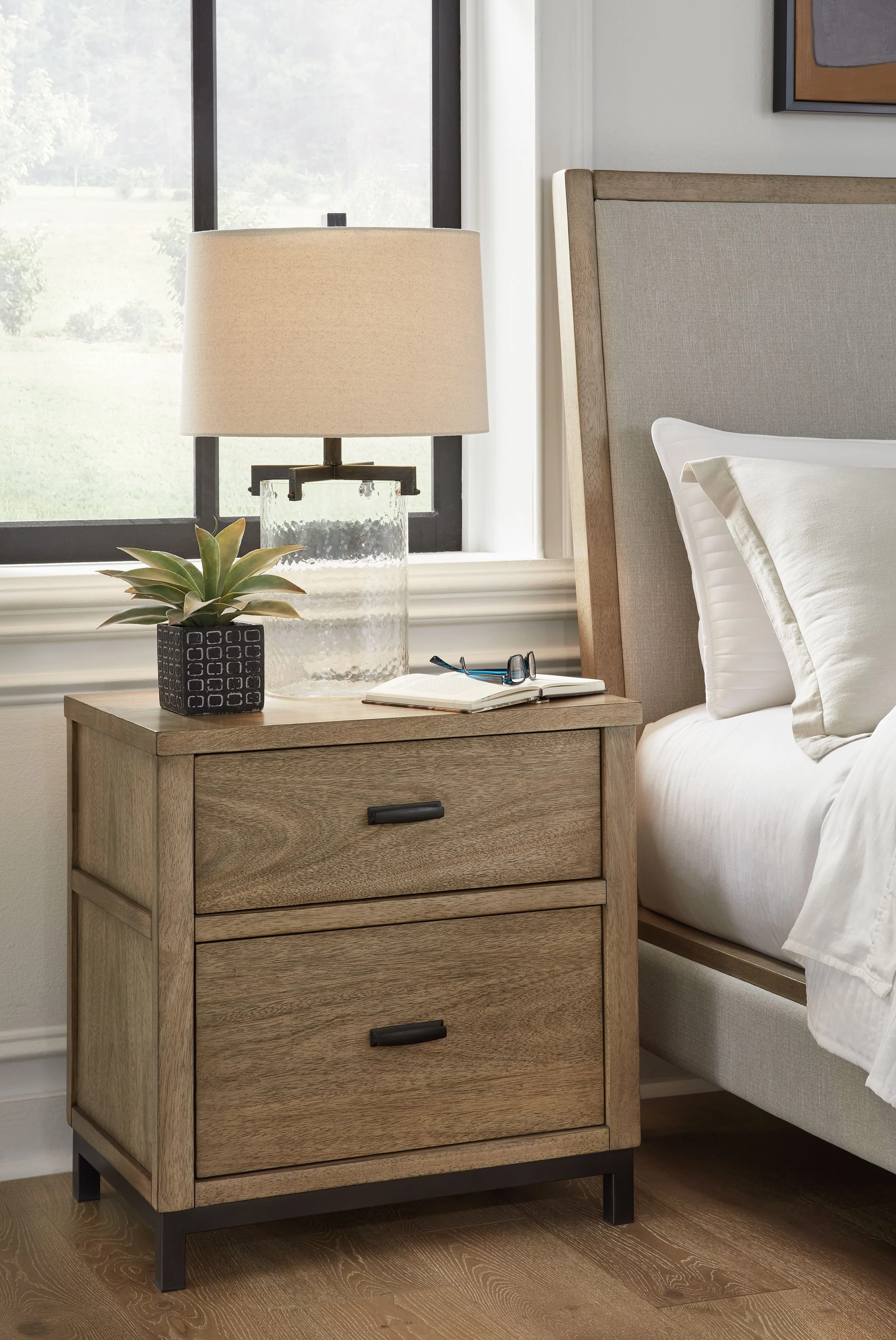 Tomtyn - Two Drawer Night Stand - Light Brown - Image 4