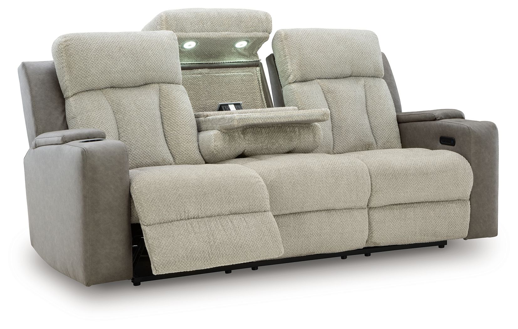 WhipLash - Power Reclining Sofa With Adj Headrest - Sisal - Image 4