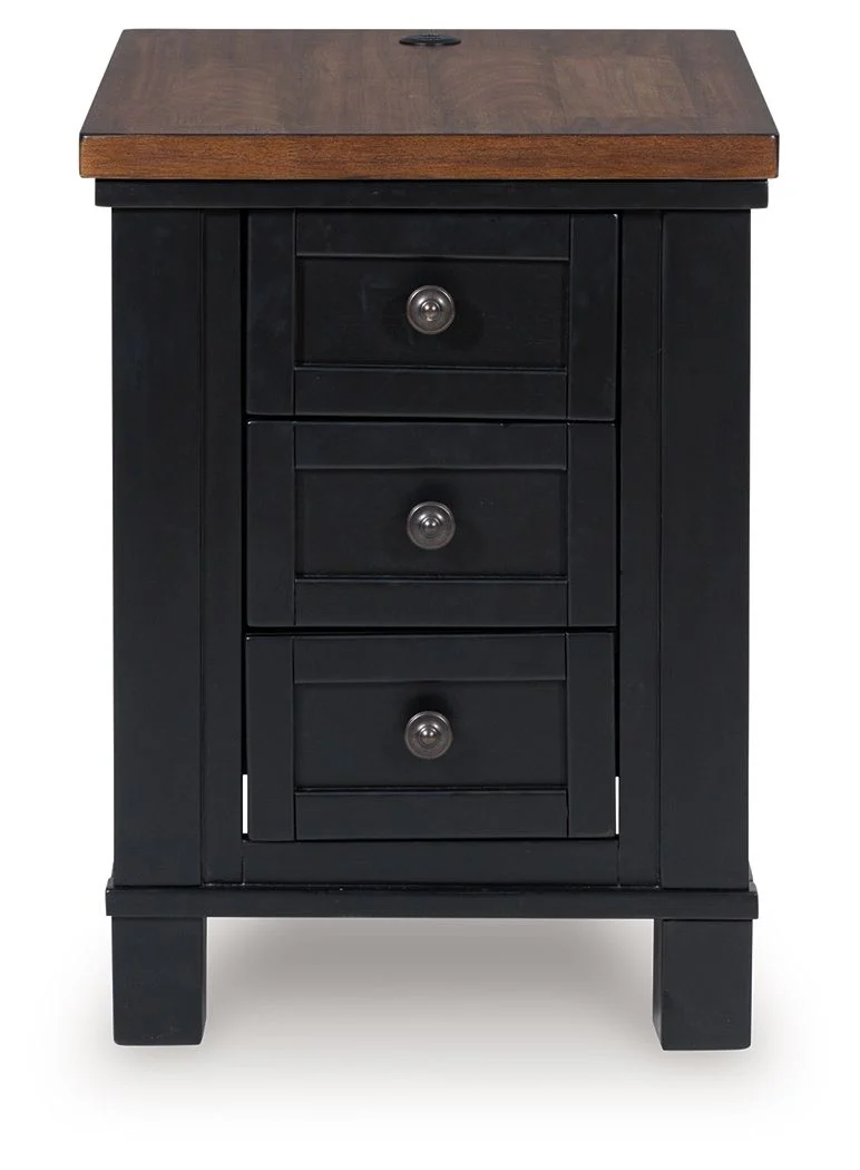 Wildenauer - Chair Side End Table - Brown / Black - Image 3