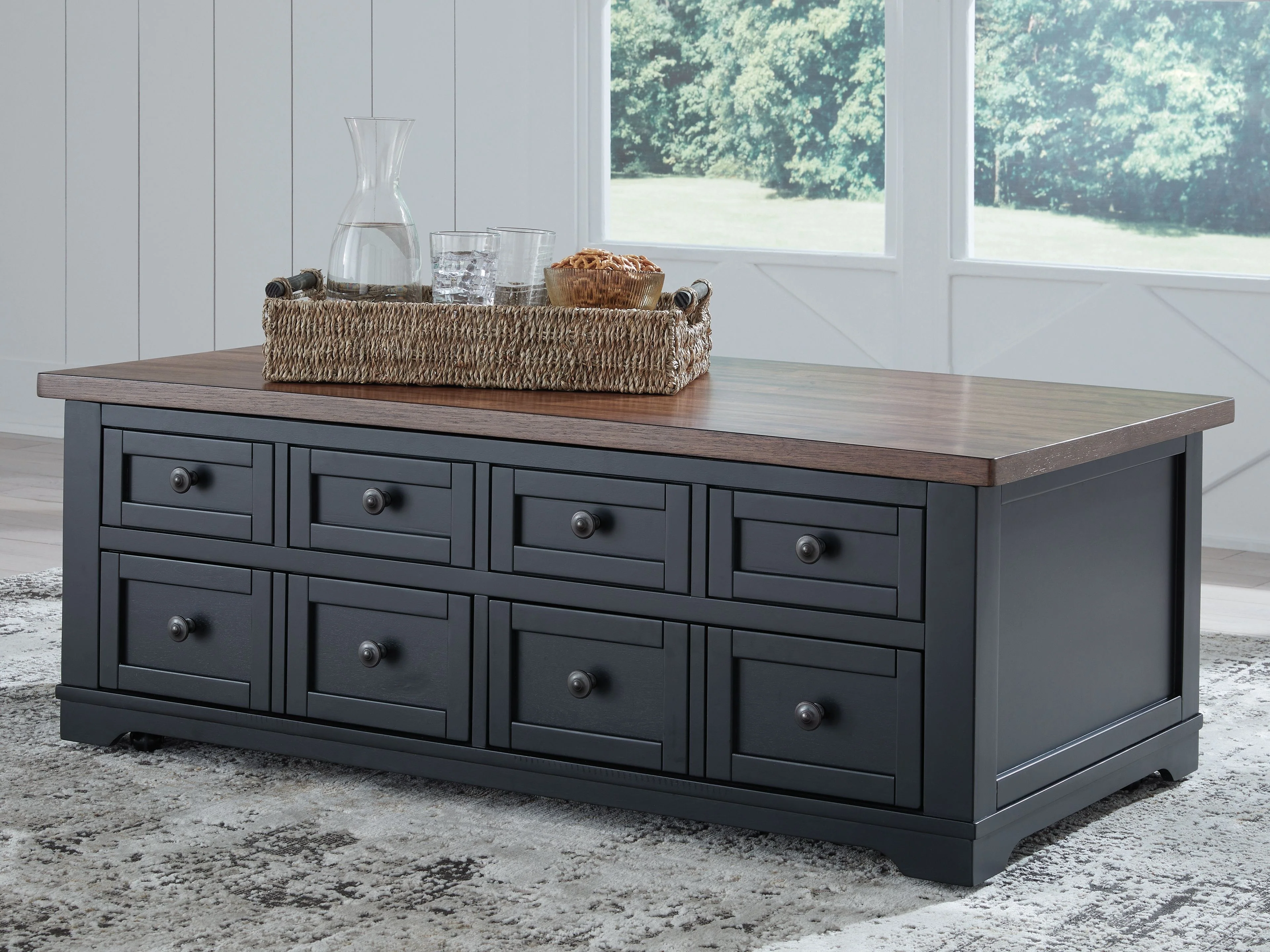 Wildenauer - Lift Top Cocktail Table - Brown / Black - Image 2
