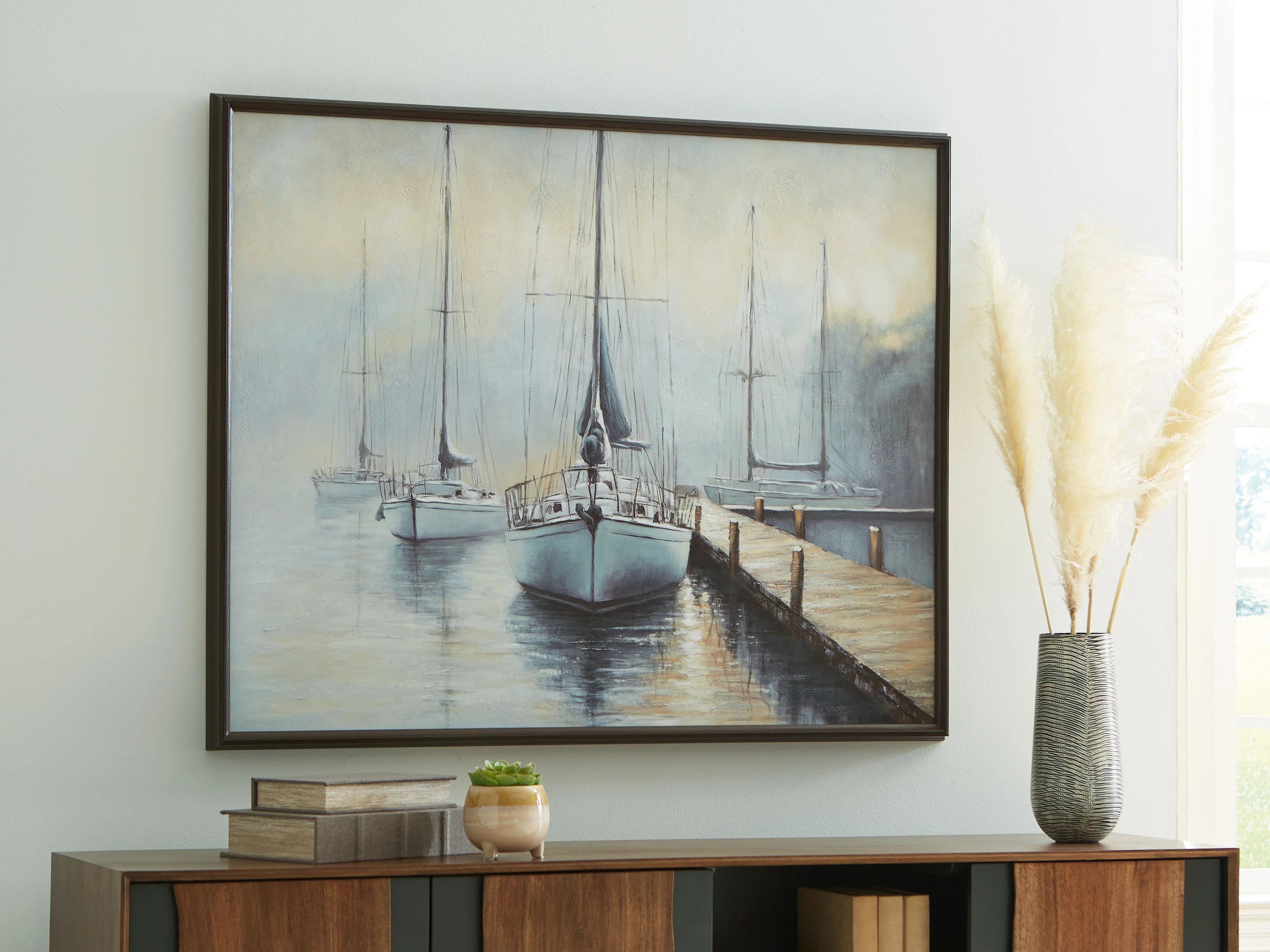 Worthney - Wall Art - Blue / White / Brown - Image 4